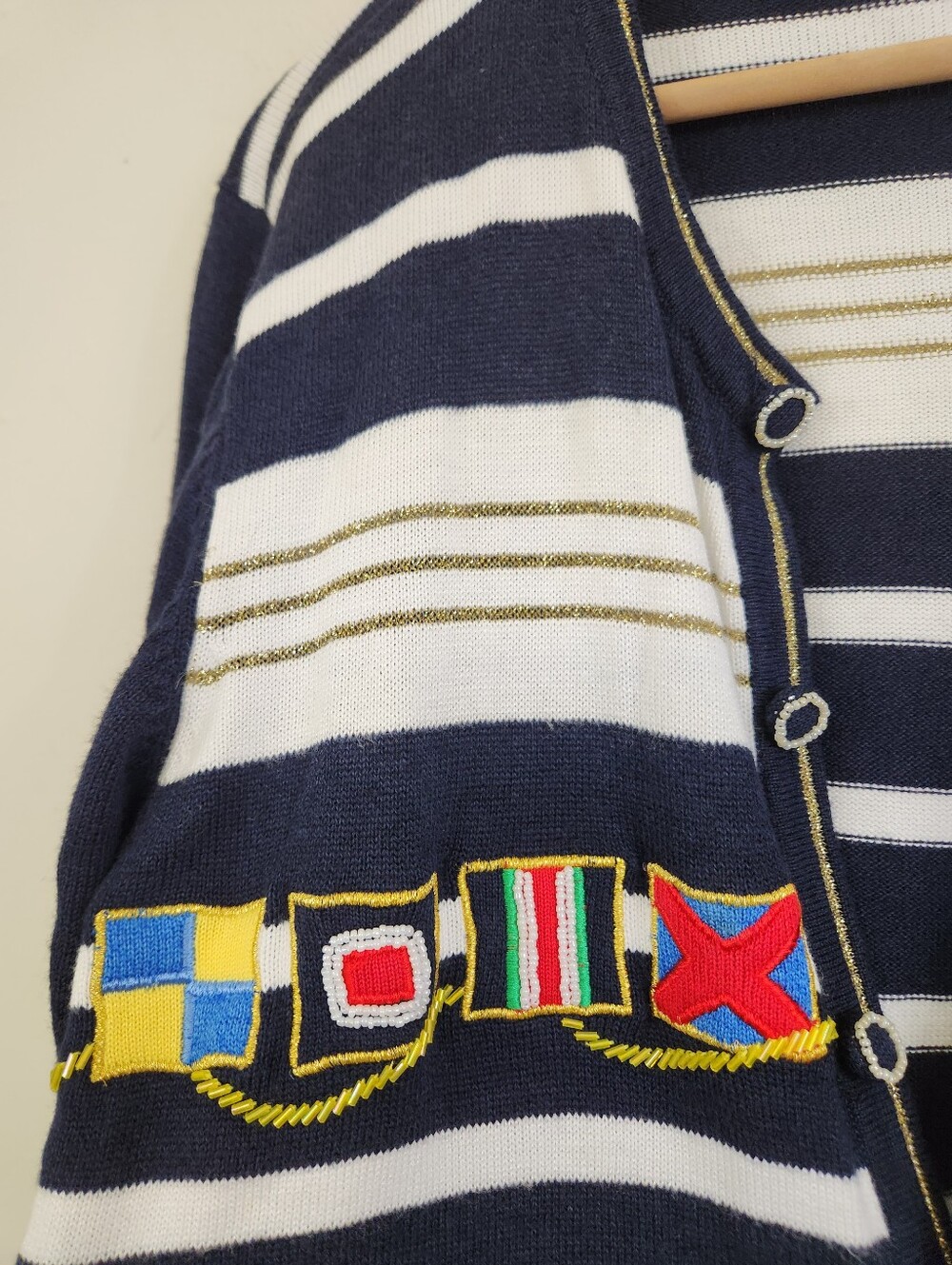 90s Vintage Nautical Cardigan - Picture 3 of 7
